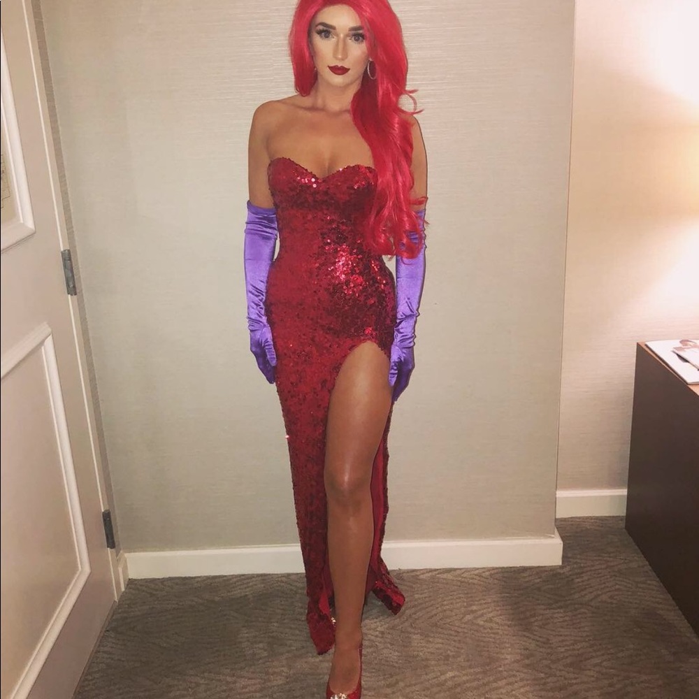 red sequin jessica rabbit dress trashy | Dresses | Jessica Rabbit Trashy Original Costume Size Small